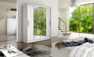 ArtAdrk Šatní skříň INESS | 150 cm Skříň: Is01 / bílá