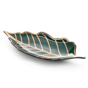 ArtFir Dekorační talíř LILI 01 | zlatá 41 x 19 cm
