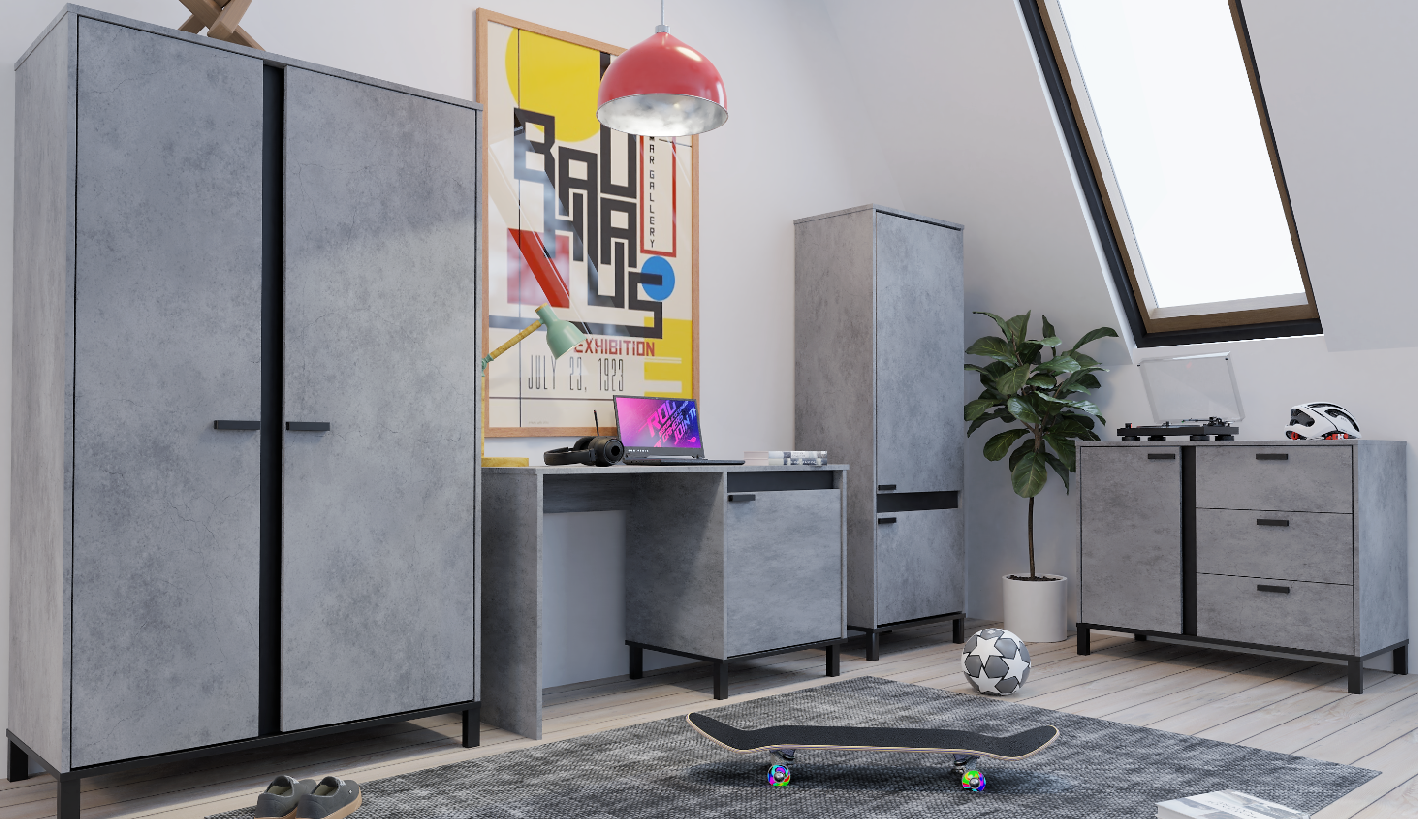 ArtSegam Dětský pokoj BRILO | beton