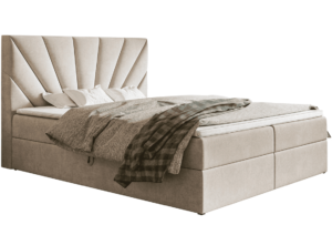 Elvisia Manželská postel EMMA Boxspring 6 | béžová/Jasmine 21 160 x 200 cm Provedení: Postel bez toppera