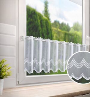 ArtFir Krátká záclona 40 | bílá 40 cm