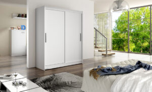 ArtAdrk Šatní skříň DENVER DV01 | bílá 150 cm