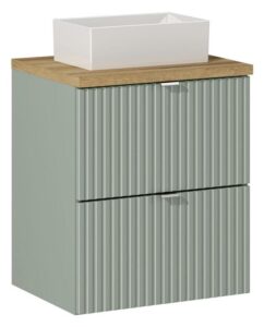 ArtCom Koupelnová skříňka s umyvadlem a deskou LINE Reed Green DU50/1 | 50 cm