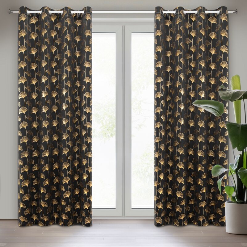 ArtFir Závěs CLARA K | černá 135 x 250 cm