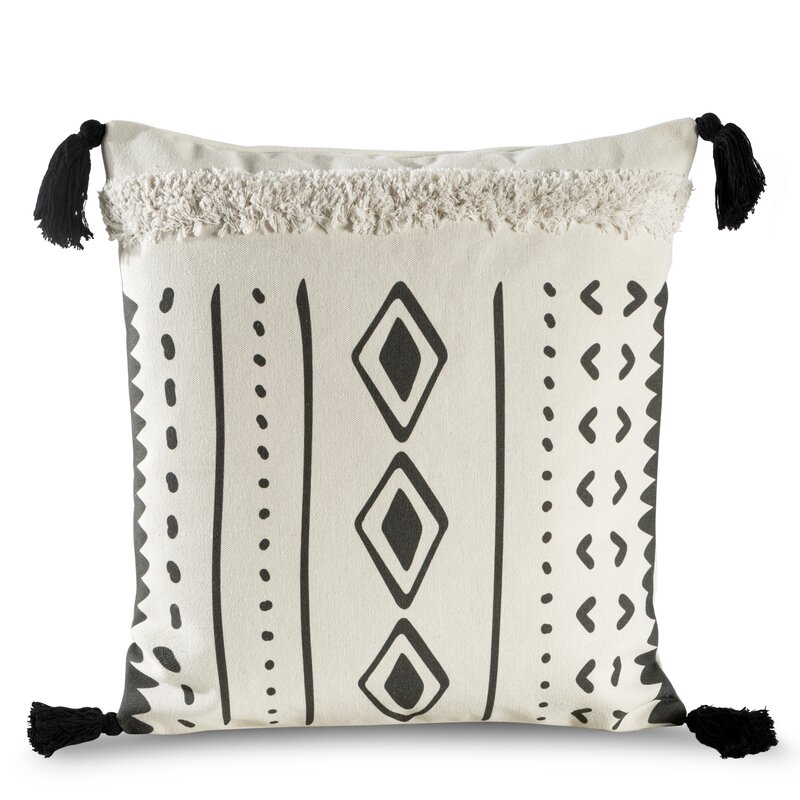 ArtFir Povlak na polštář BOHO 24 | krémová 45 x 45 cm