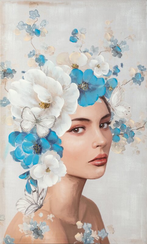 ArtFir Obraz WOMAN 465A | modrá 60 x 100 cm