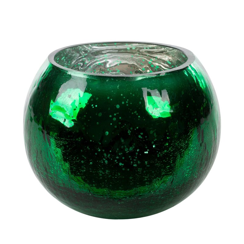 ArtFir Skleněný obal na květináč VERRE 3 | zelená 15 x 11 cm
