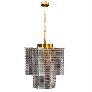 ArtFir Závěsná lampa DAHLIA 02 | zlatá 32 x 40 cm