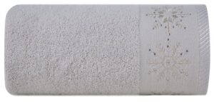 ArtFir Vánoční ručník JOY 03 | stříbrná 50 x 90 cm