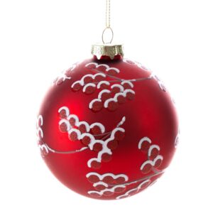 ArtFir Vánoční dekorace KOULE 467B | skleněná červená 10 cm