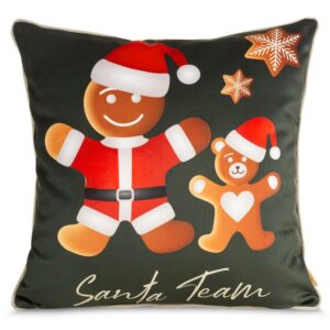 ArtFir Vánoční povlečení na polštář GINGER 03 | zelená/červená 60 x 60 cm