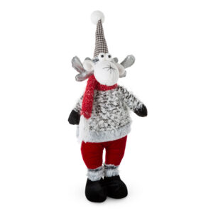 ArtFir Vánoční sob DOLL 118A | černá/červená 24 x 14 x 54 cm