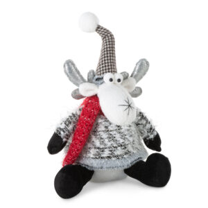 ArtFir Vánoční sob DOLL 118C | černá/červená 22 x 17 x 40 cm