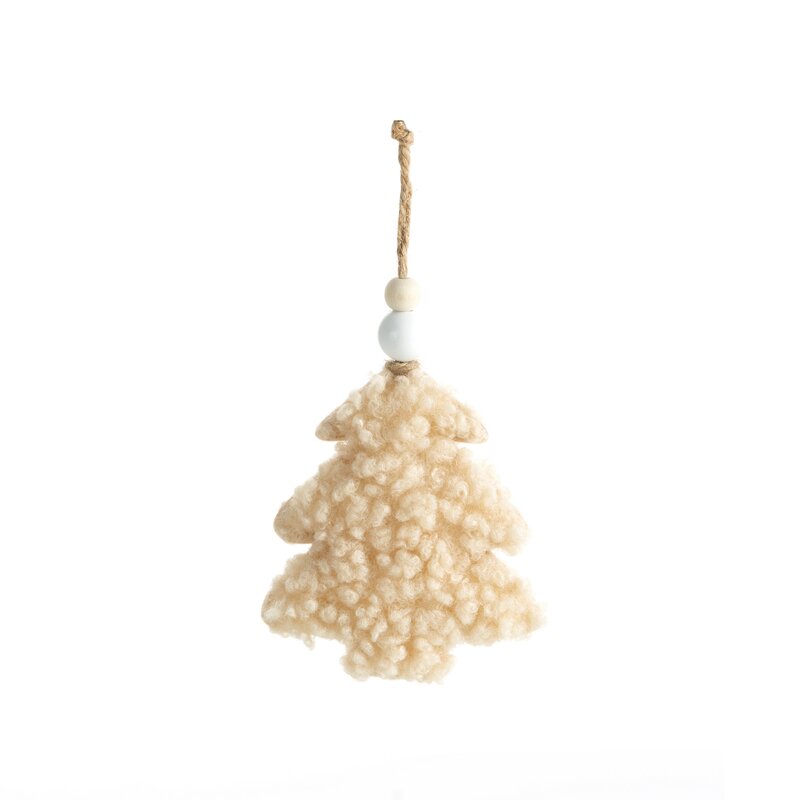 ArtFir Vánoční dekorace STROMEK 428B | béžová 16 x 8 cm