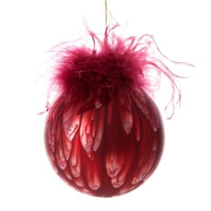 ArtFir Vánoční dekorace KOULE 492B | skleněná červená 10 cm