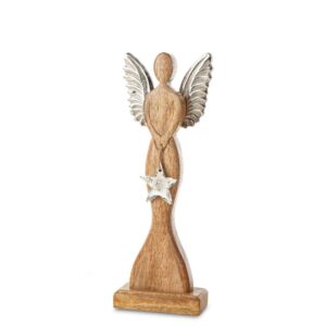ArtFir Vánoční dekorace ANJEL 134A | hnědá 13 x 7 x 32 cm