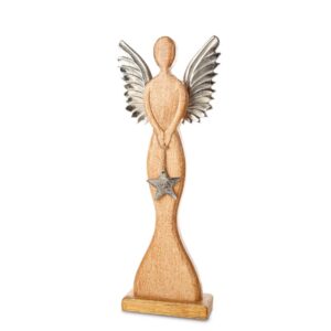 ArtFir Vánoční dekorace ANJEL 134B | hnědá 19 x 7 x 47 cm
