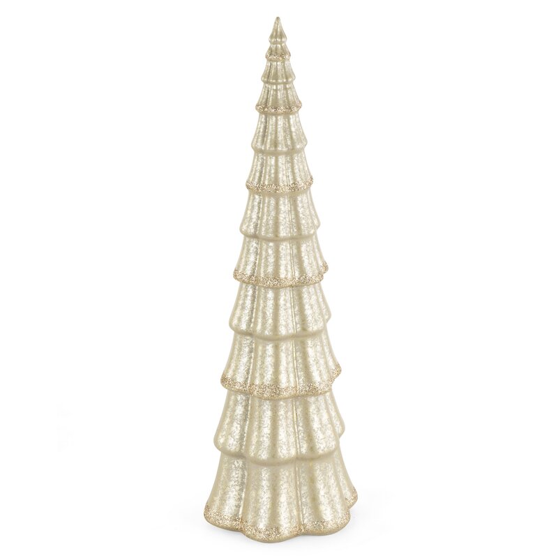 ArtFir Vánoční dekorace STROMEK 164A | šampaň 15 x 16 x 49 cm