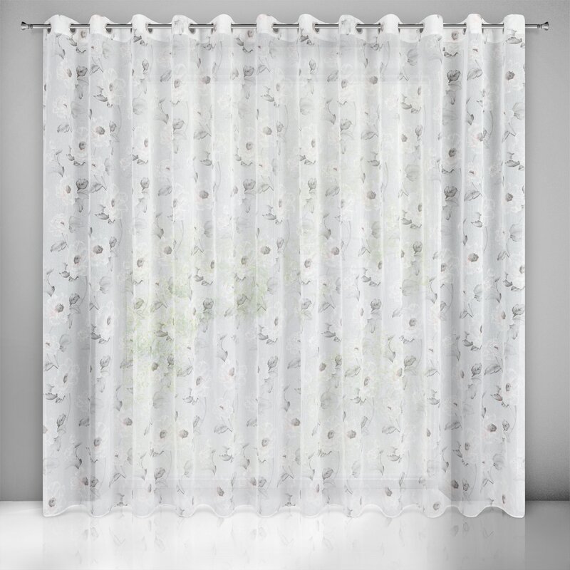 ArtFir Záclona BESSY K | bílá/růžová 350 x 250 cm