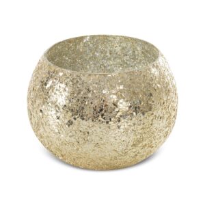 ArtFir Skleněný obal na květináč MELIA 02 | zlatá 18 x 14 cm