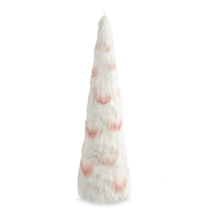 ArtFir Vánoční dekorace STROMEK 8 | bílá/růžová 12 x 38 cm
