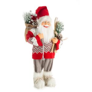 ArtFir Vánoční dekorace SANTA CLAUS 81B | červená/bílá 37 x 19 x 60 cm
