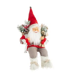 ArtFir Vánoční dekorace SANTA CLAUS 81D | červená/bílá 27 x 16 x 40 cm