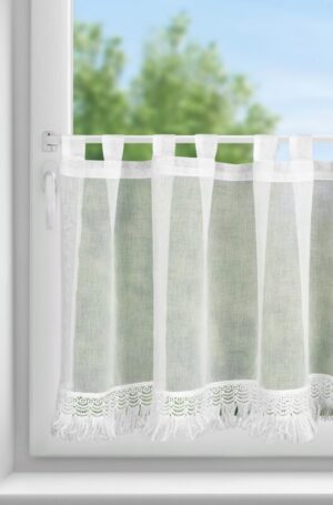 ArtFir Krátká záclona ROXANA PU | bílá 60 x 150 cm