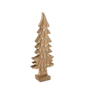ArtFir Vánoční dekorace STROMEK 15 | hnědá/zlatá 15 x 5 x 41 cm