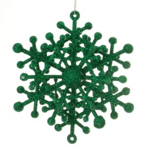 ArtFir Vánoční dekorace VLOČKA 206B | zelená 10 x 5 cm