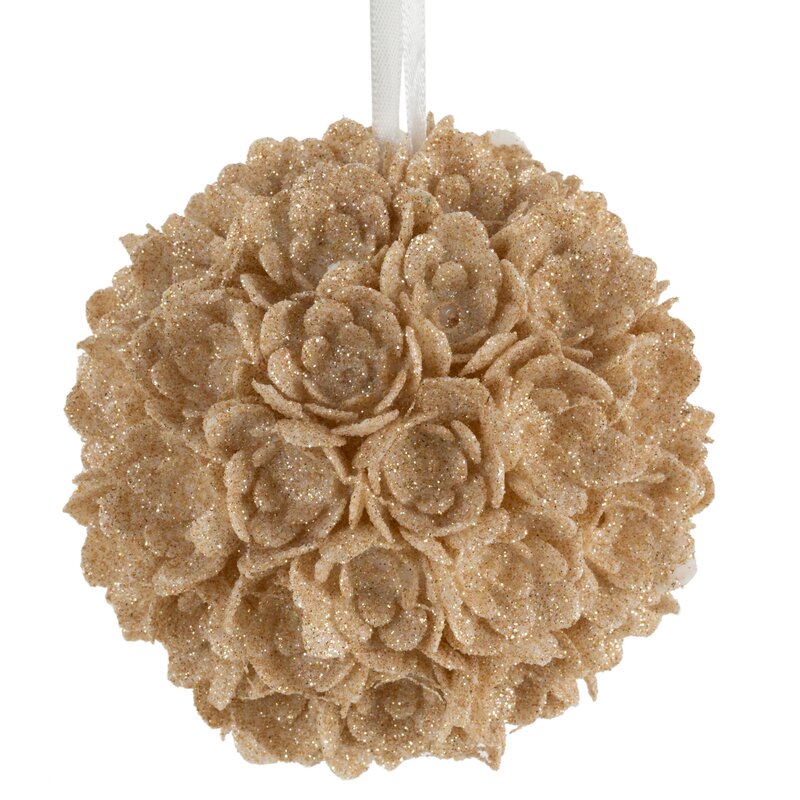 ArtFir Vánoční dekorace KOULE 40B | šampaň 10 cm