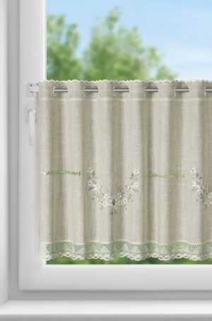 ArtFir Krátká záclona VERONICA P | béžová 150 x 60 cm