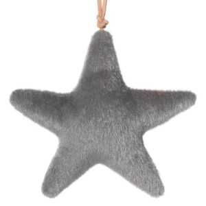 ArtFir Vánoční dekorace GRAS 02 | šedá 13 cm
