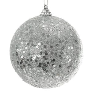 ArtFir Vánoční dekorace KOULE 51 B | stříbrná 10 cm