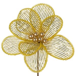 ArtFir Vánoční květ 37 | zlatá 28 cm