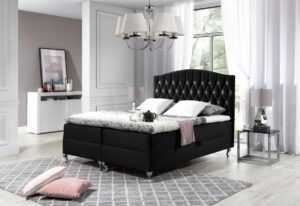 Expedo Čalouněná postel boxspring CRUZ + vrchní matrace