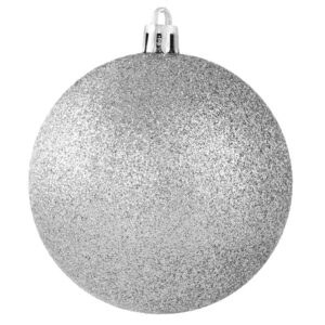 ArtFir Vánoční dekorace KOULE 16B | stříbrná 10 cm