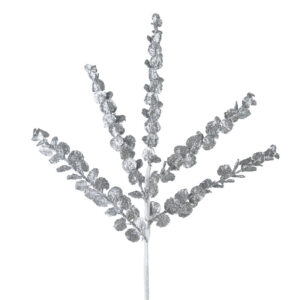 ArtFir Vánoční větvička 25 | stříbrná 68 cm