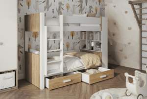 ArtBed Dětská patrová postel GASPAR | 80 x 180 cm Provedení: Borovice přírodní