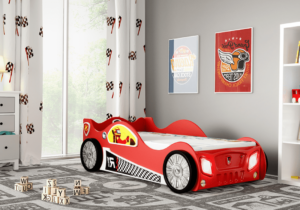 Artplast Dětská postel formulka MONZA | červená 90 x 190 cm