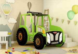 Artplast Dětská postel TRAKTOR | zelený 90 x 190 cm