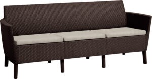 KETER Pohovka SALOMON 3 seater sofa | hnědá