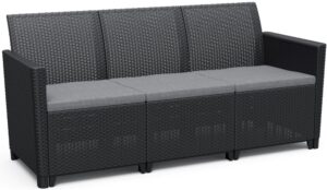 KETER Zahradní pohovka CLARA 3 seater | grafit