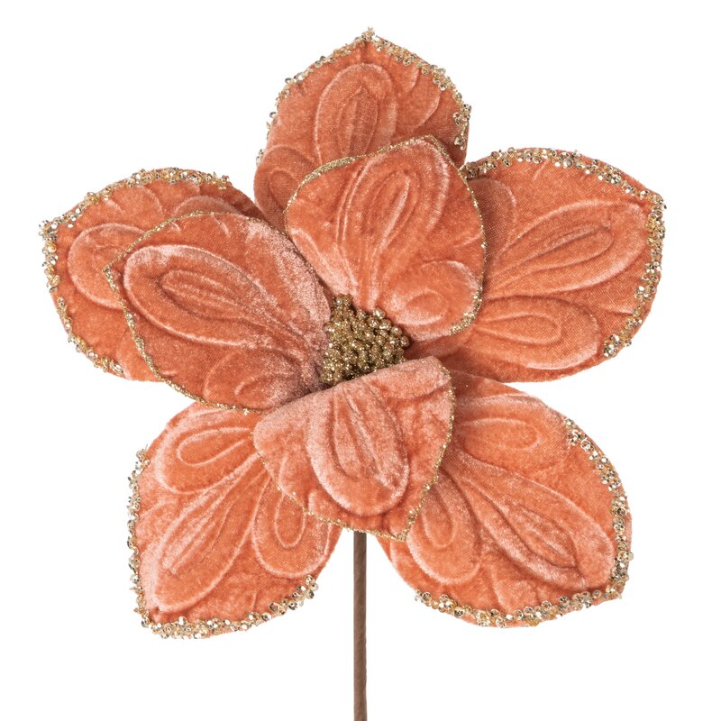 ArtFir Vánoční květ 209 | pudrově růžová 24 cm