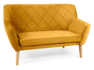 Signal Pohovka KIER 2 VELVET | buk Barva: Curry / Bluvel 68