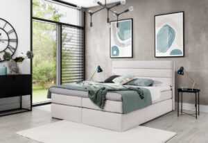 Expedo Čalouněná postel boxspring PRIMERA + vrchní matrace
