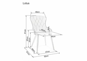 Signal Jídelní židle LOTUS VELVET | šedá