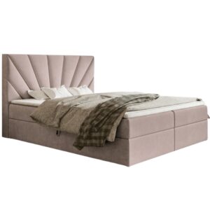Elvisia Manželská postel EMMA Boxspring 6 | béžová/Jasmine 22 160 x 200 cm Provedení: Postel s topperem