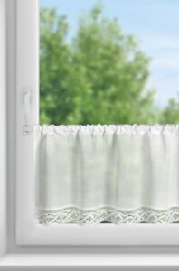 ArtFir Krátká záclona VINCE P | bílá 100 x 40 cm