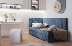 ArtBed Dětská postel COIMBRA III | modrá 90 x 200 cm Provedení: levé